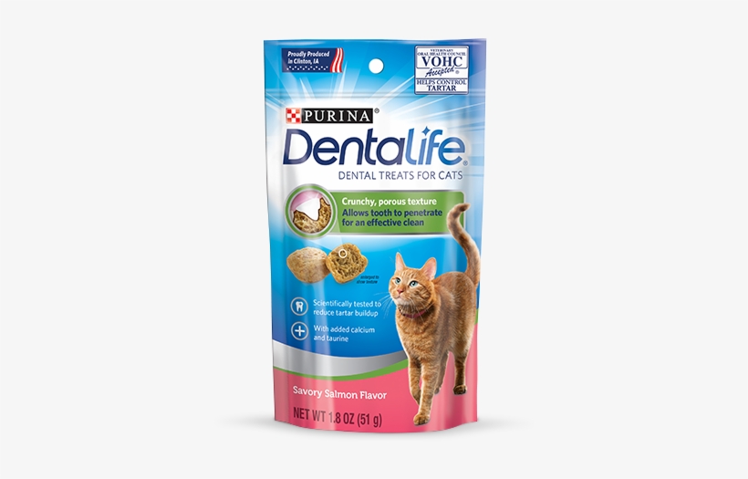 Salmon Cat Dental Treats - Purina Dentalife Cat, transparent png #9854215