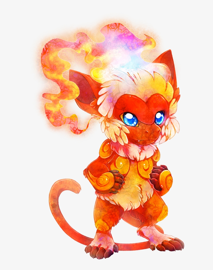 “infernape Is Really Hard To Cutifie - Cartoon, transparent png #9854612