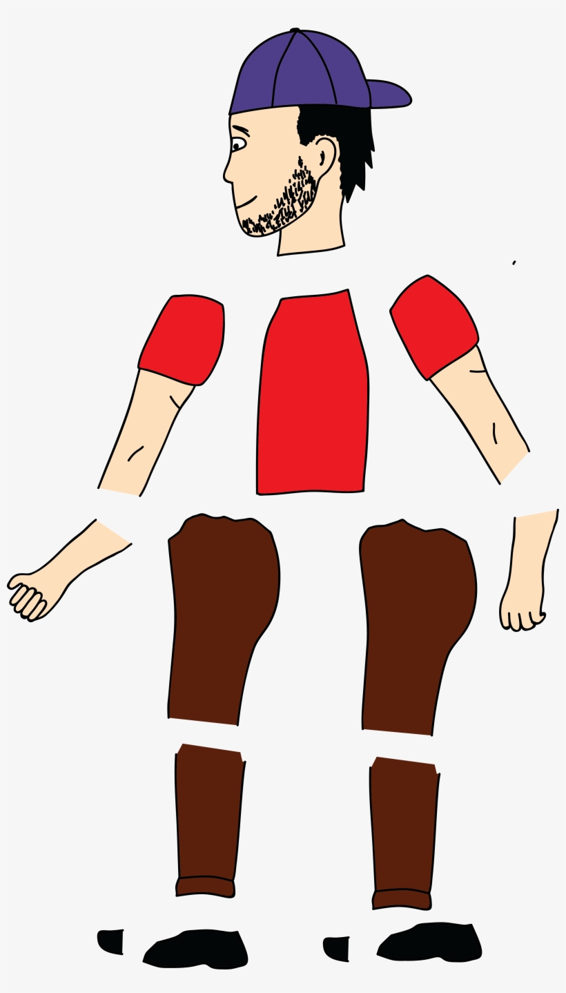 Character Parts Into Layers - Cartoon, transparent png #9855425