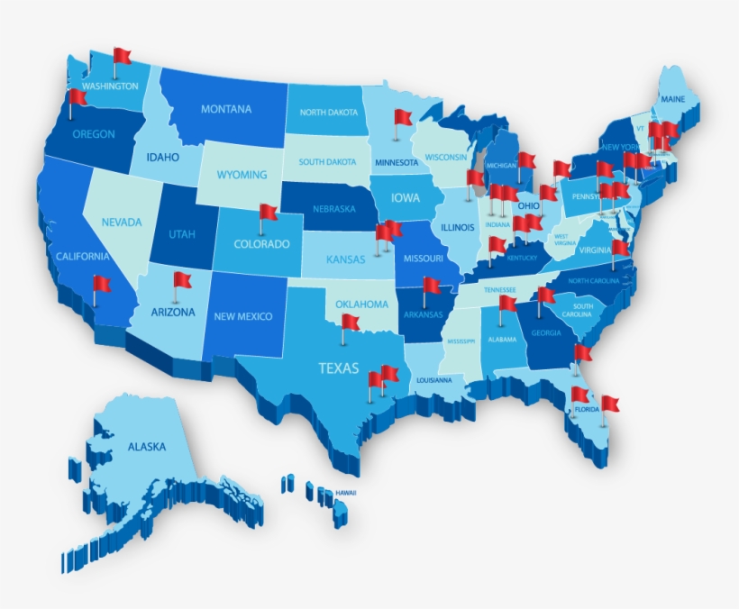 Map Of Service Locations - Map, transparent png #9856009