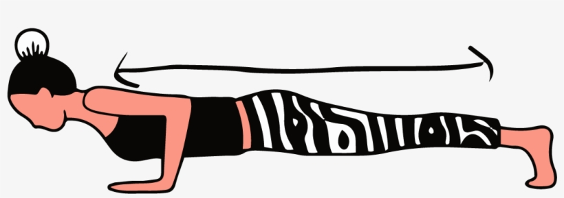 #5 Push Up Pose Or Four Limbed Staff Pose - Press Up, transparent png #9856475