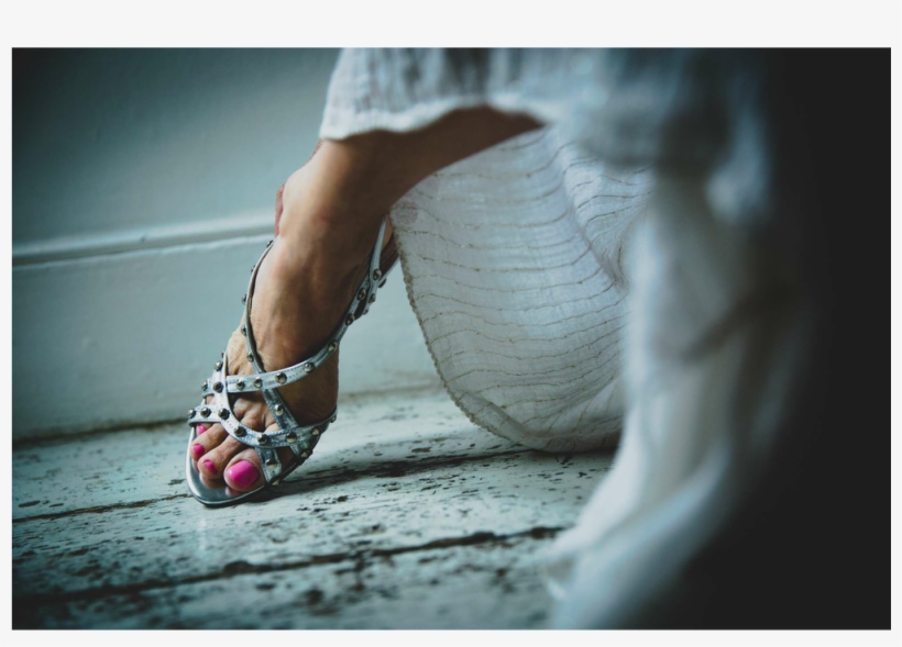 Wedding Shoes Silver Heel Pearl And Stud 1 1 - Girl, transparent png #9857307