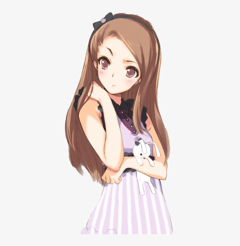 Chicas Png Anime Girl With Light Brown Hair Free Transparent Png Download Pngkey