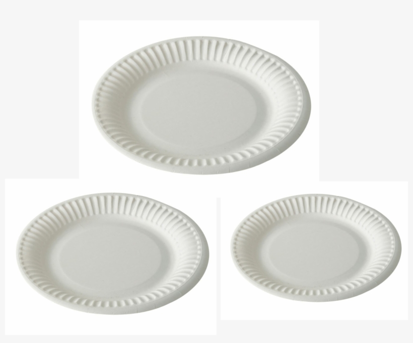 White Paper Plates - Ceramic, transparent png #9862167