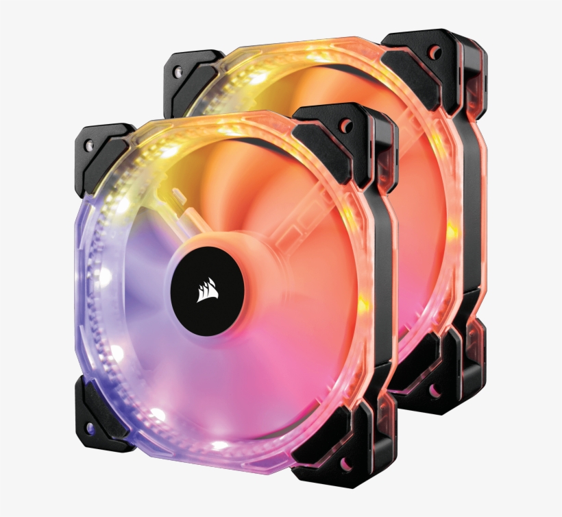 Corsair Hd140 Rgb Led 140mm Pwm Fan Twin Pack With - Corsair Hd120, transparent png #9862198