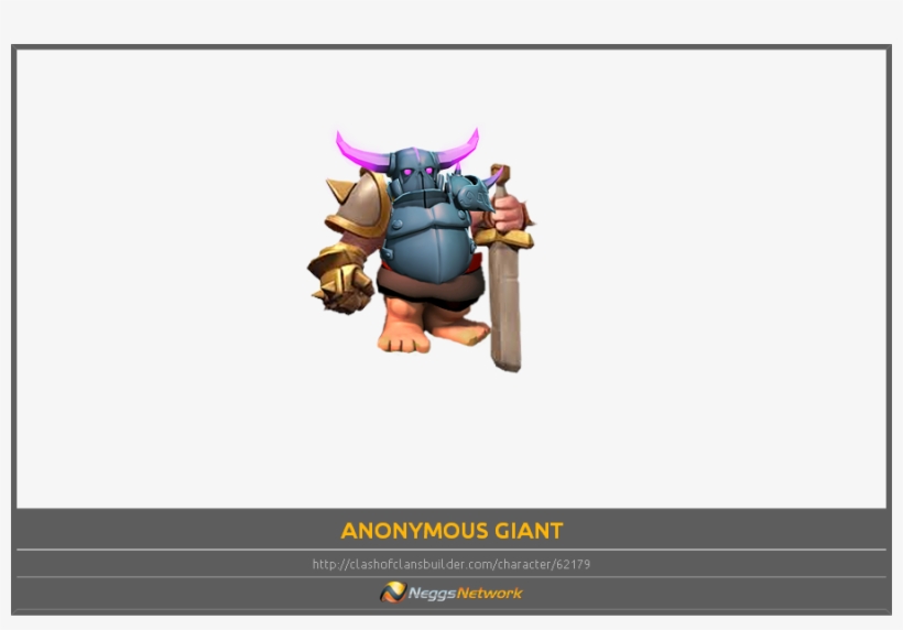 Anonymous Giant Character - Clash Of Clans, transparent png #9862371
