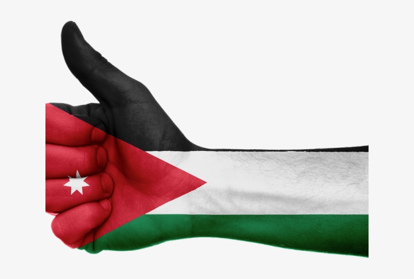 Drawn Jordania Hand - علم الاردن, transparent png #9863192