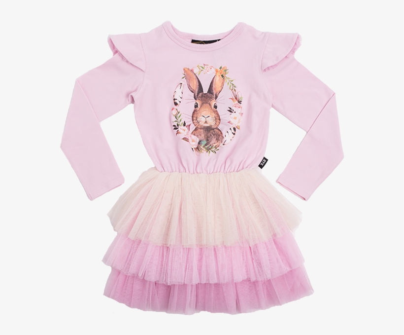 Rock Your Kid Some Bunny Tiered Circus Dress - Girl, transparent png #9863395