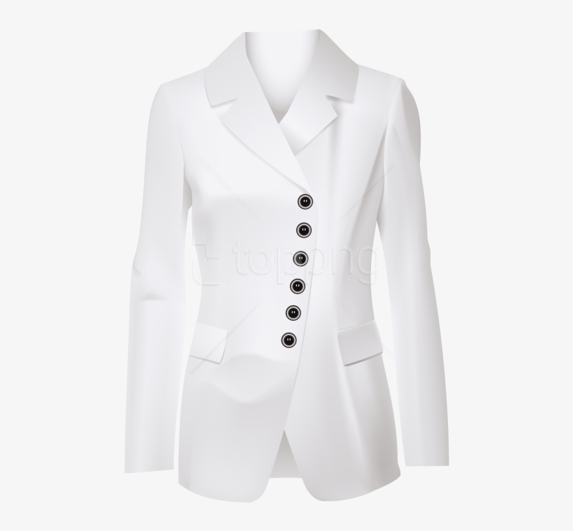 Free Png Female White Jacket Png Images Transparent - Blazer Jacket Png, transparent png #9863427