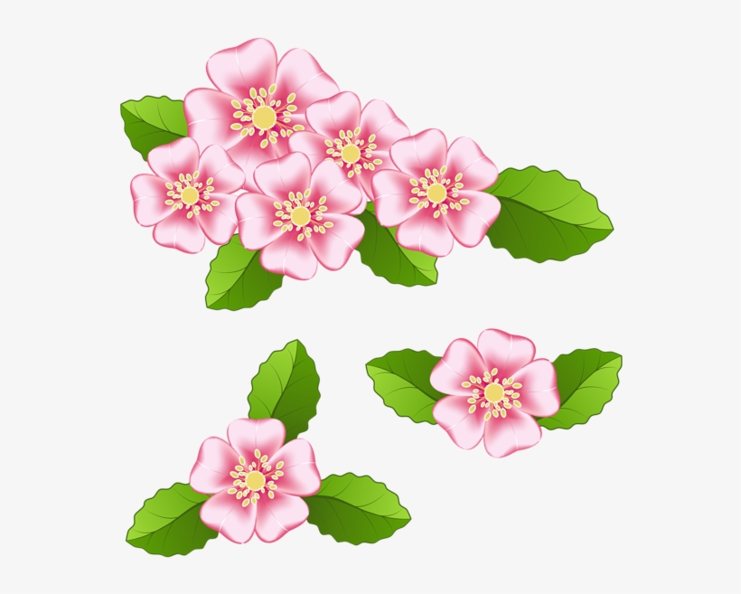 Pink Flowers Transparent Png Clip Art Image - Flower Transparent File, transparent png #9863565