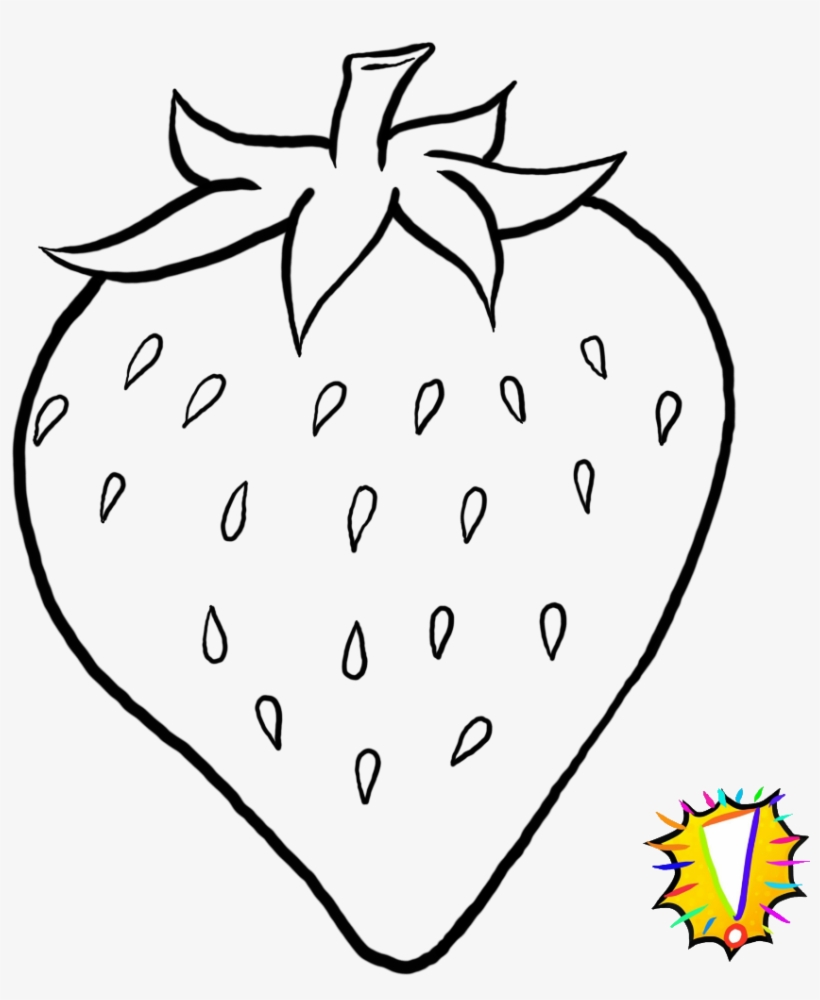 Strawberry - Line Art, transparent png #9864569