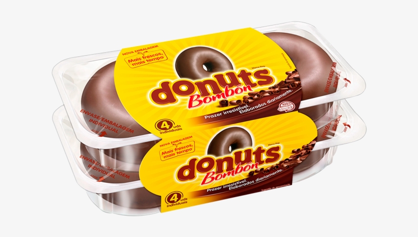 Donuts Chocolate With 4 - Donuts Bombon, transparent png #9864599