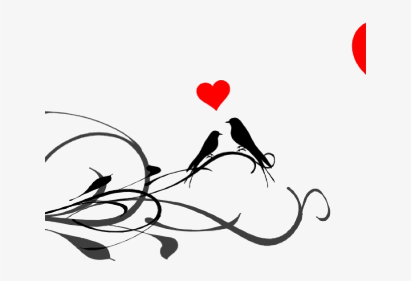 Love Birds Clipart Frame Png - Love Birds Vector Png, transparent png #9865732