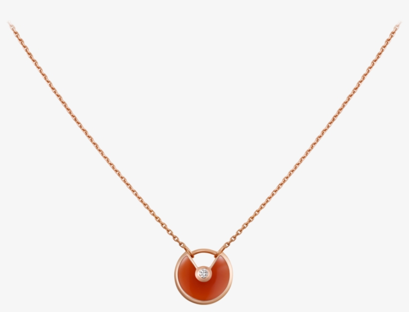 Amulette De Cartier Necklace, Xs Modelpink Gold, Carnelian, - Cartier Onyx Necklace, transparent png #9866421