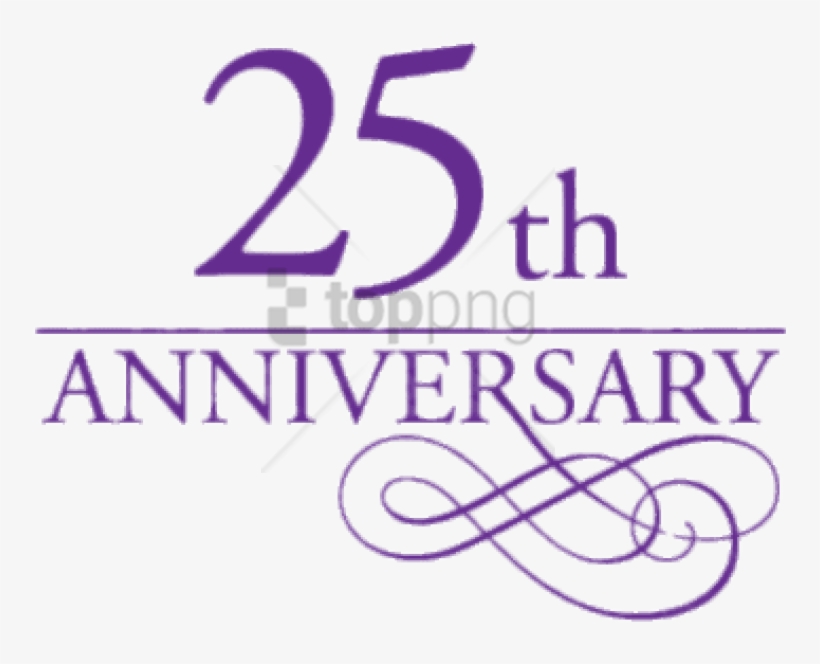 Free Png 25th Anniversary Purple Letters Png Image - 25th Wedding Anniversary Png, transparent png #9867439