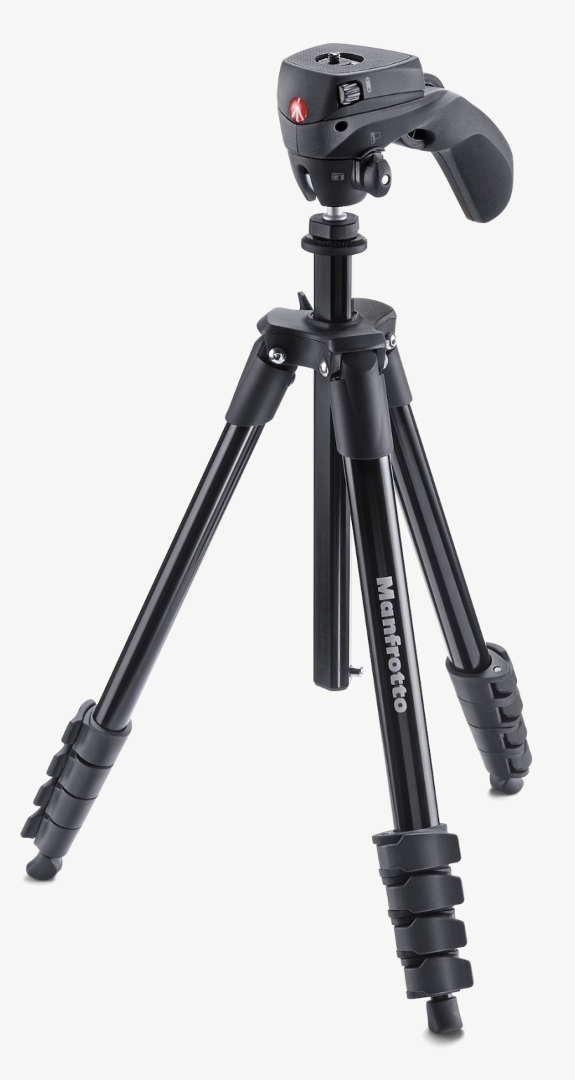 Manfrotto Compact Action Tripod - Trépied Manfrotto Compact Action, transparent png #9869580