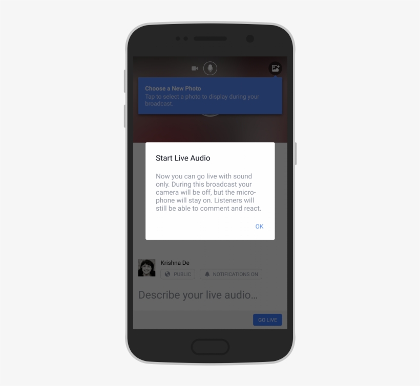 Facebook Live Audio On Android Start A Live Audio Stream - Smartphone, transparent png #9869750