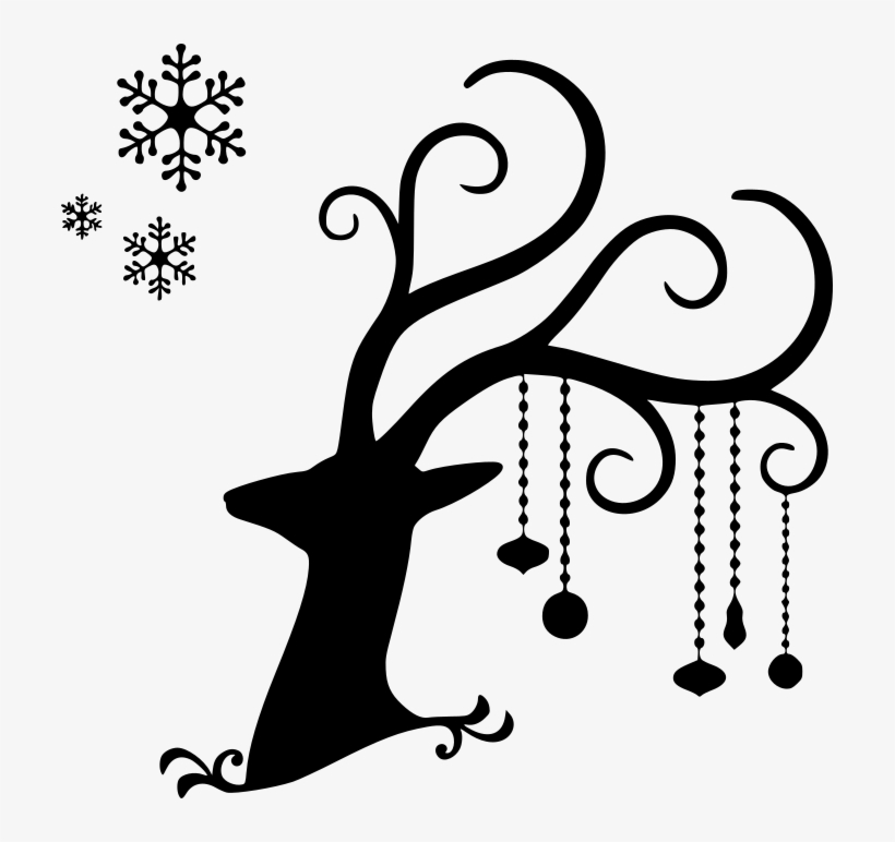 Reindeer Silhouette - Noel Geyiği, transparent png #9871563