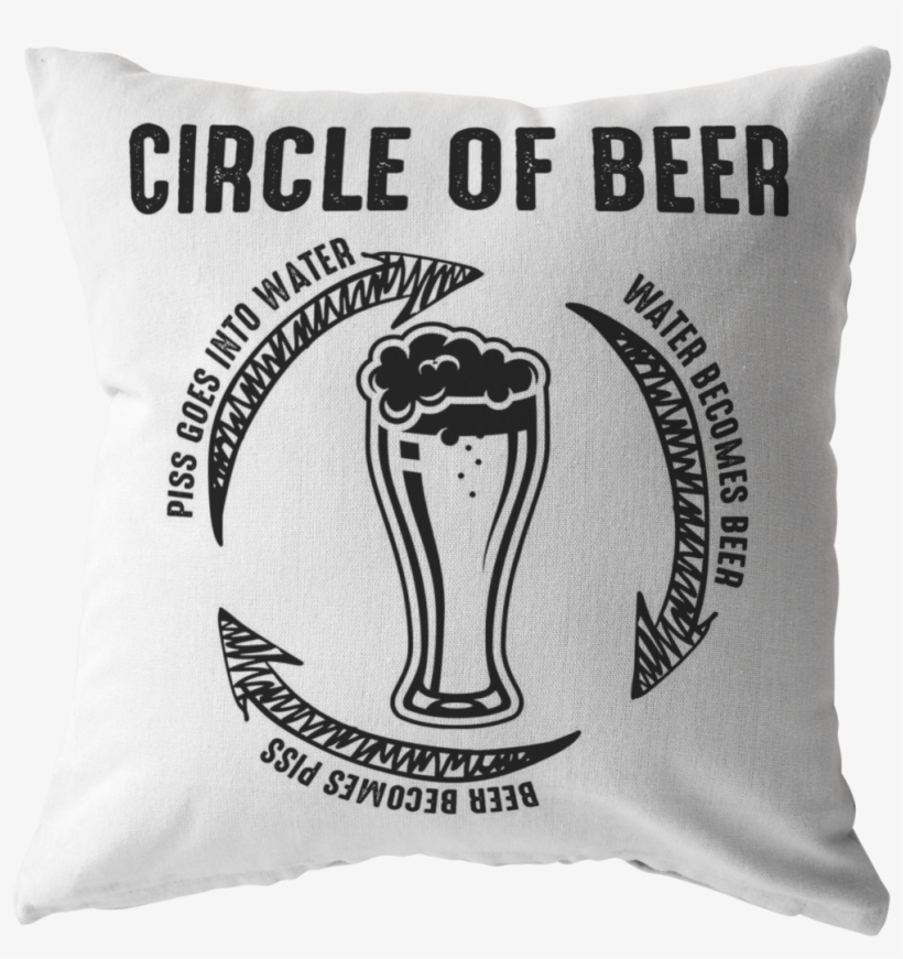 Circle Of Beer Pillow Pillows Multi - Cushion, transparent png #9871612