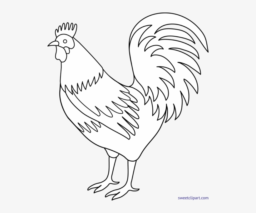 Clipart Transparent Stock All Clip Art Archives Page - Rooster Clip Art Black And White, transparent png #9871622
