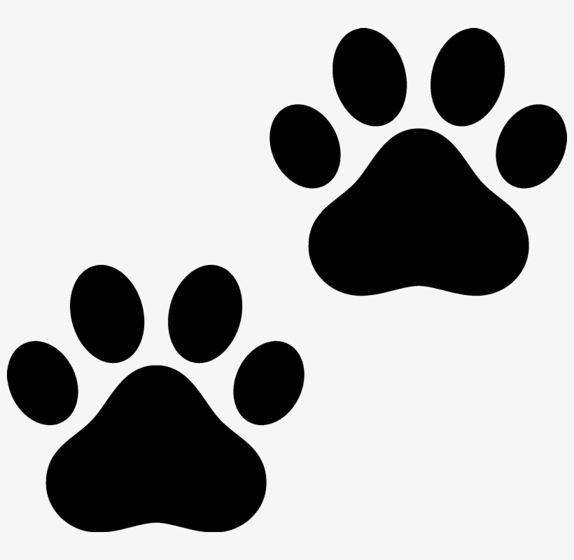 Free Clemson Paw Print Png - Cat Black And White - Free Transparent PNG Download -