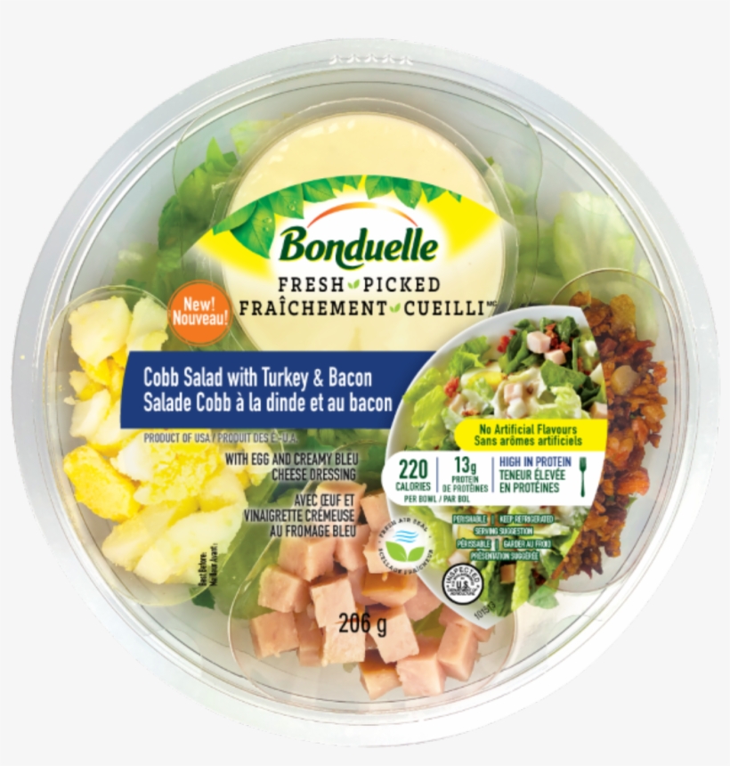 Cobb Salad With Turkey And Bacon - Bonduelle Salade, transparent png #9873519