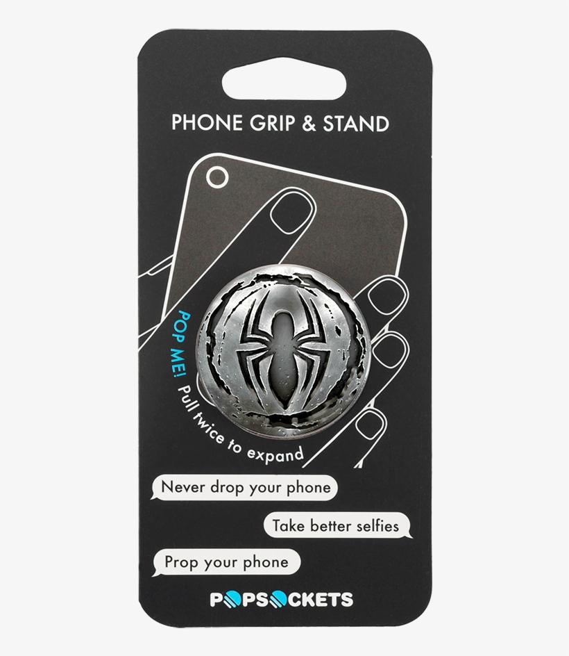 Marvel Spider-man Monochrome Mask Popsocket - Popsockets Palm Tree, transparent png #9873672