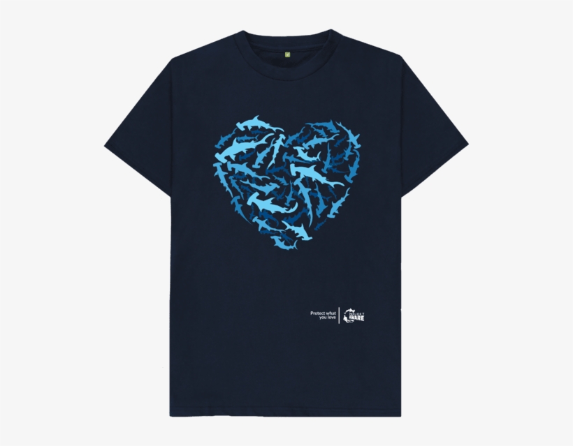 Navy Blue Hammerhead Shark T-shirt - Active Shirt, transparent png #9874064