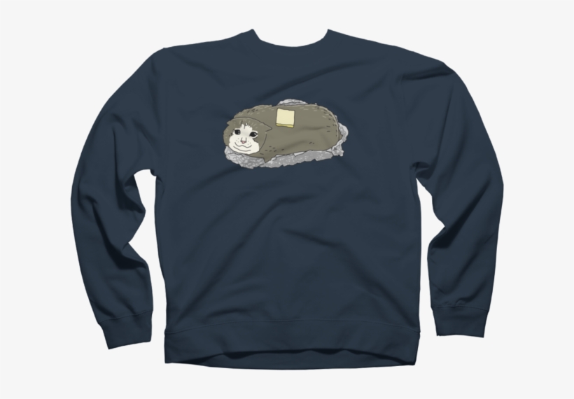 Baked Potato Kitty Sweatshirt - Pig New Year 2019 T Shirt Design, transparent png #9874143