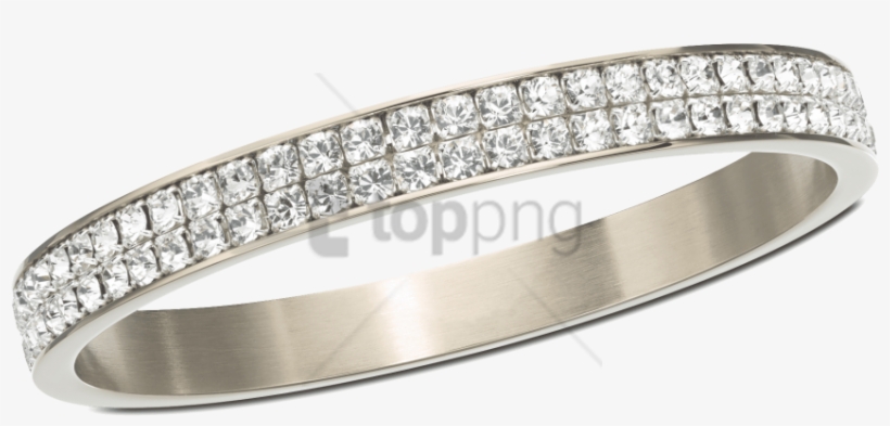 Free Png Silver Circle Diamonds Ring Jewelry Png Image - Diamond Bracelet Transparent Background, transparent png #9874495