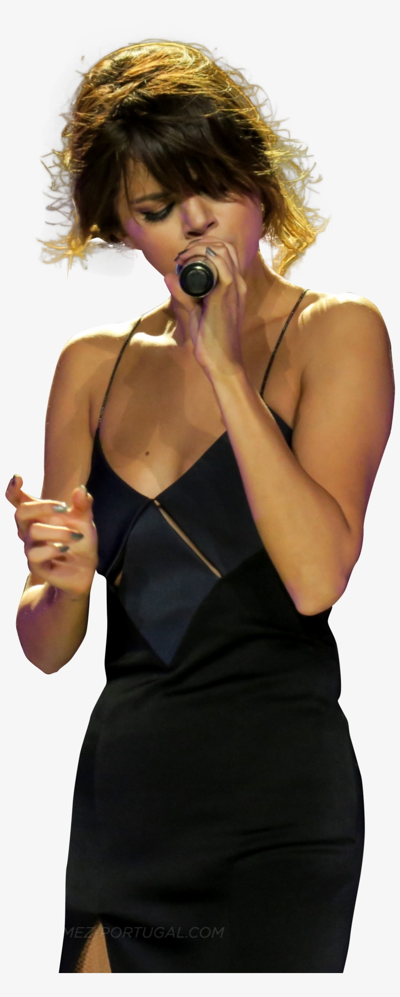 Selena Gomez Singing On Stage - Girl, transparent png #9874498