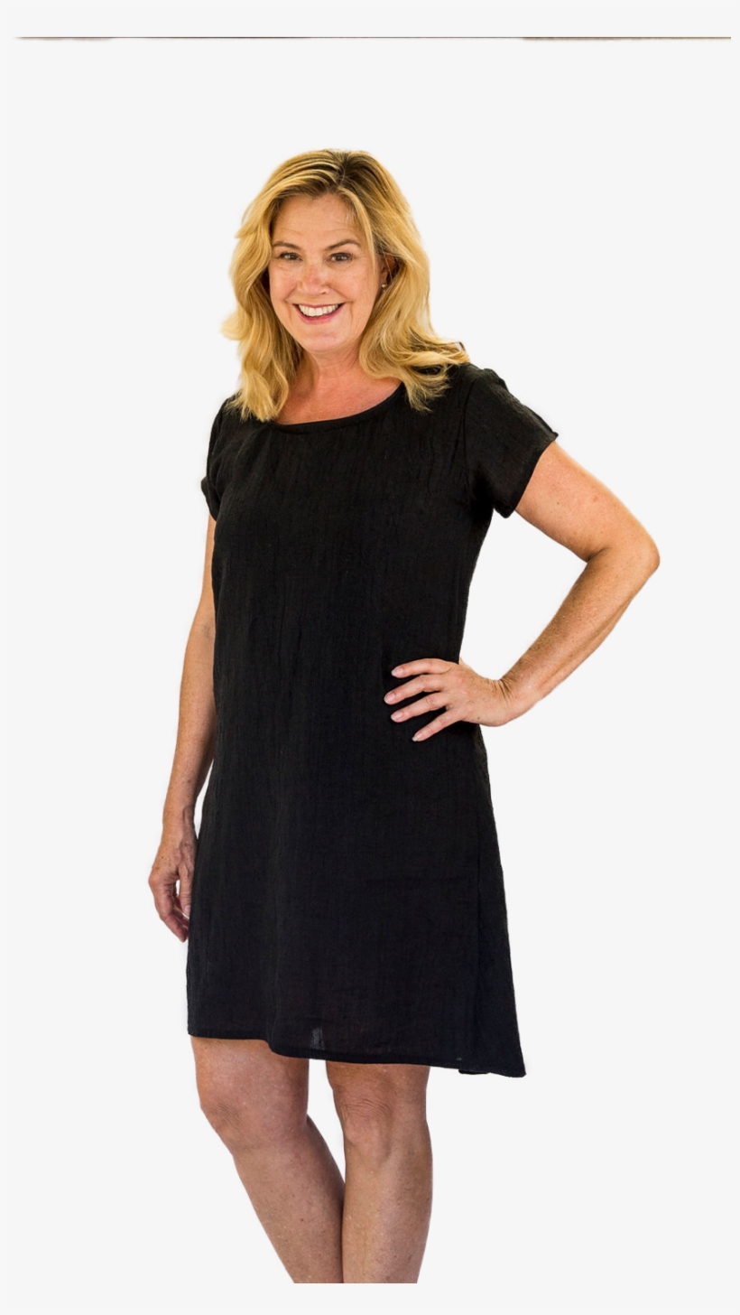 Robin Black Linen Dress - Little Black Dress, transparent png #9874642