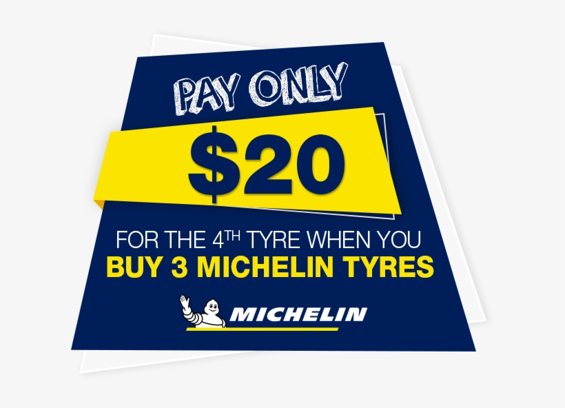 Michelin Pay Only $20 - Graphic Design, transparent png #9875484