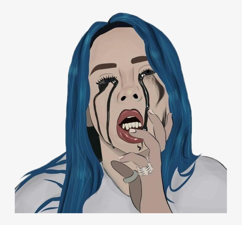 Gif Crying Sad Aesthetic Cartoon Drawings Png Gif Crying - Billie Eilish When The Party's Over, transparent png #9875671