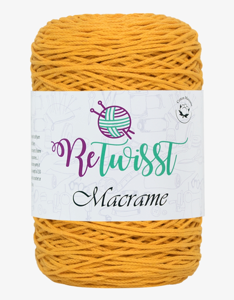 -19% Yellow Macrame - Yarn, transparent png #9876792