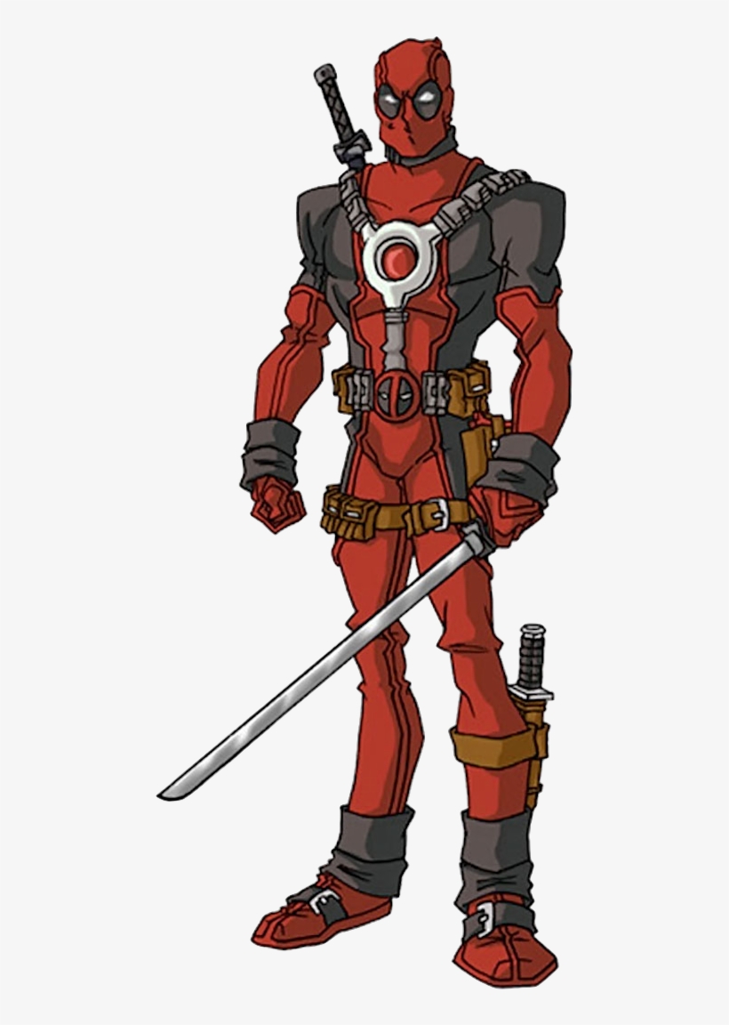 Deadpool (voiced By Will Friedle, Nolan North, And - Deadpool With His Swords, transparent png #9877099