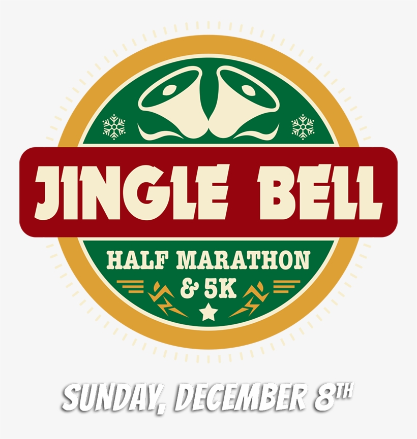 The 7th Annual Jingle Bell Half Marathon & 5k Has A - Label, transparent png #9877345