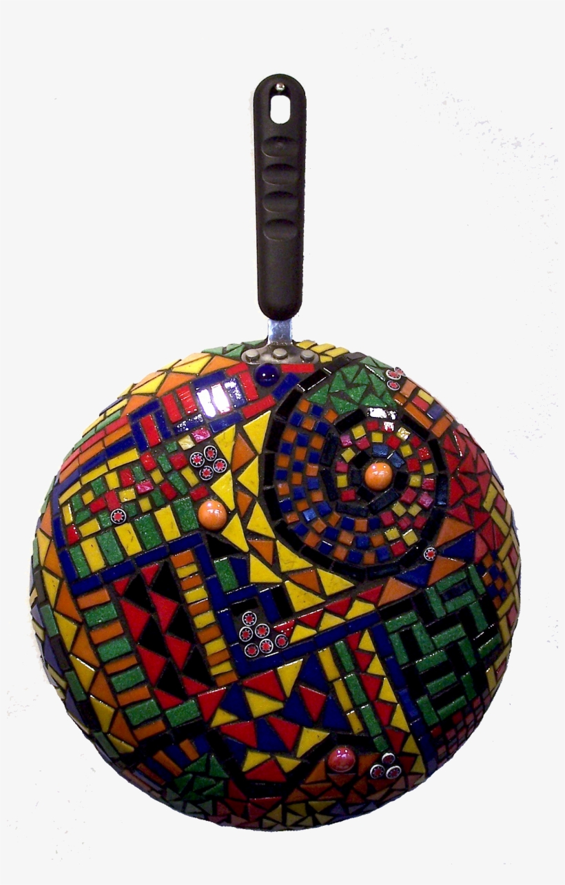 "pandemonium" Frying Pan With Glass Tile, Millefiori - Circle, transparent png #9877545