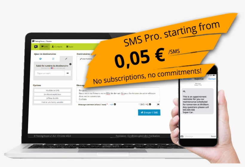 Textinghouse Sms Pro Example - Netbook, transparent png #9878038