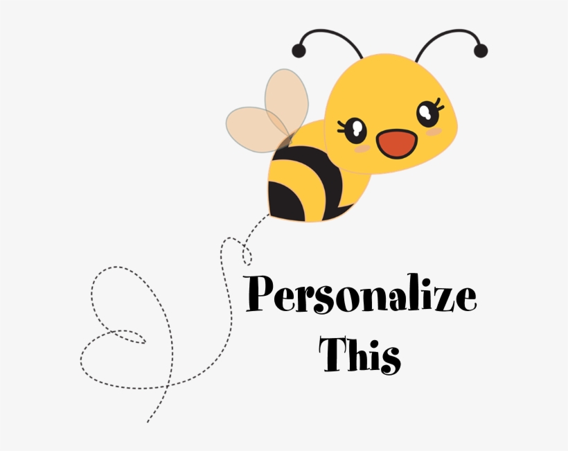 Personalized Cute Bumble Bee Banner - Honeybee, transparent png #9879441