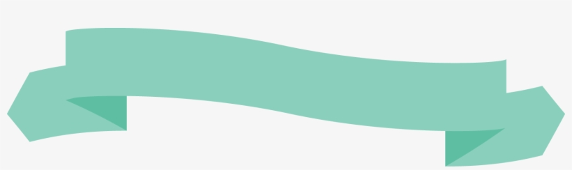 Light Green Blue Ribbon Banner Wave With Fold Wedge - Flag, transparent png #9879443