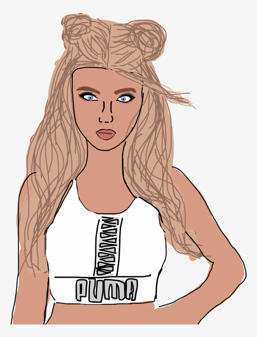 #freetoedit #loren #drawing #beech #puma #brand #blonde - Illustration, transparent png #9879578