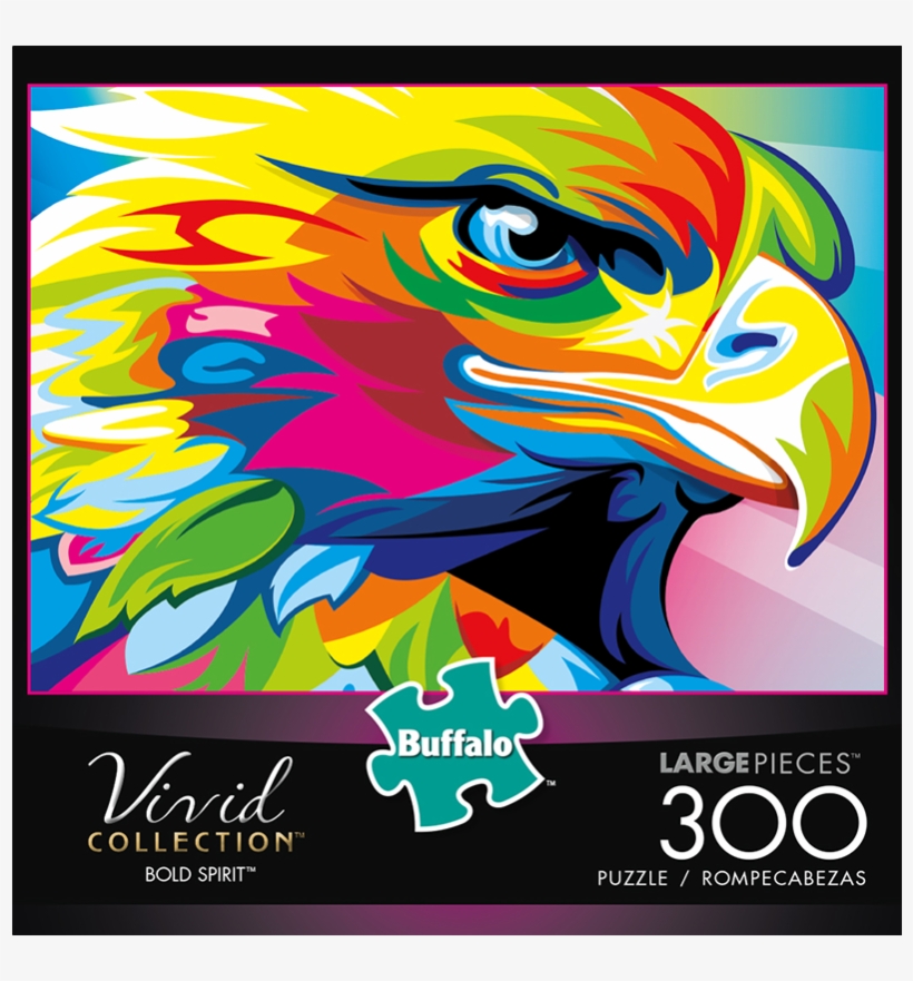 Rompecabezas 300 Piezas Buffalo - Colorful Eagle Painting, transparent png #9879615