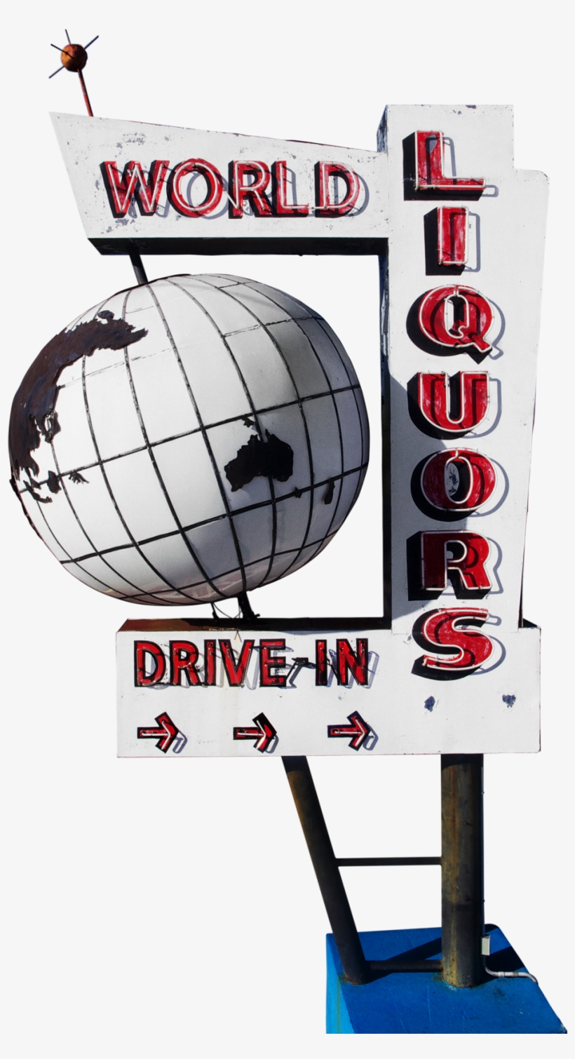 Vintageneonproject World Liquors Sign St Petersburg, transparent png #9880563