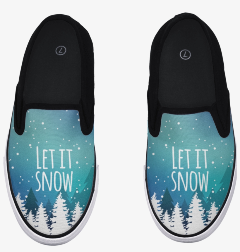 Let It Snow Slip-on Shoe - Slip-on Shoe, transparent png #9880613