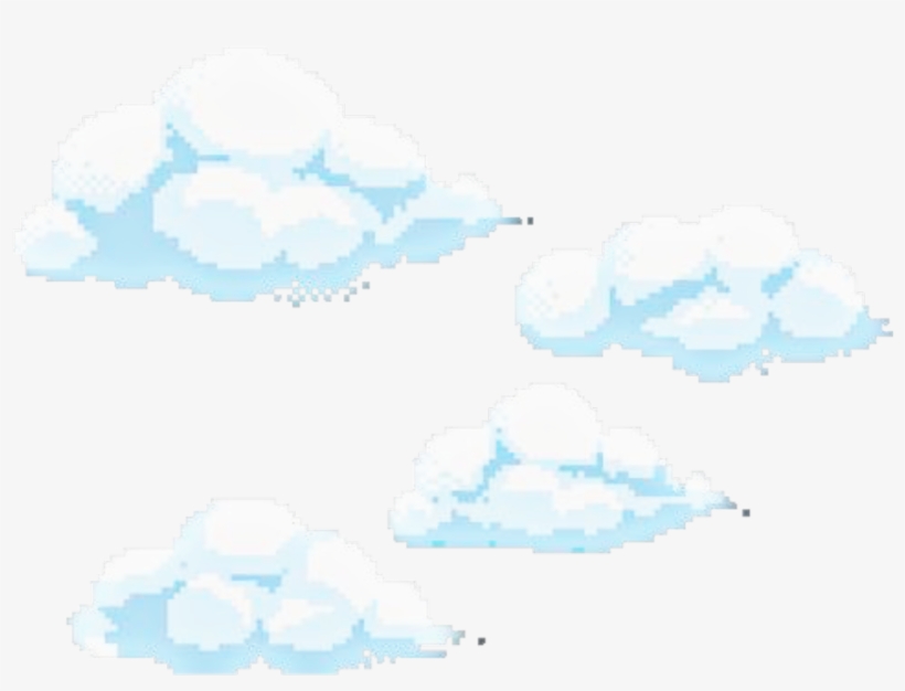 #blue #clouds #aesthetic #nuvens #pixel #kawaii - Clouds Pixel Art Png, transparent png #9881438