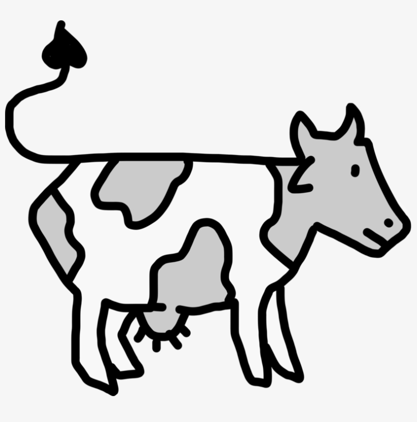 Beef Cattle Dairy Drawing Cartoon Free Commercial Clipart - Cattle Egret And Cattle Drawing, transparent png #9881551