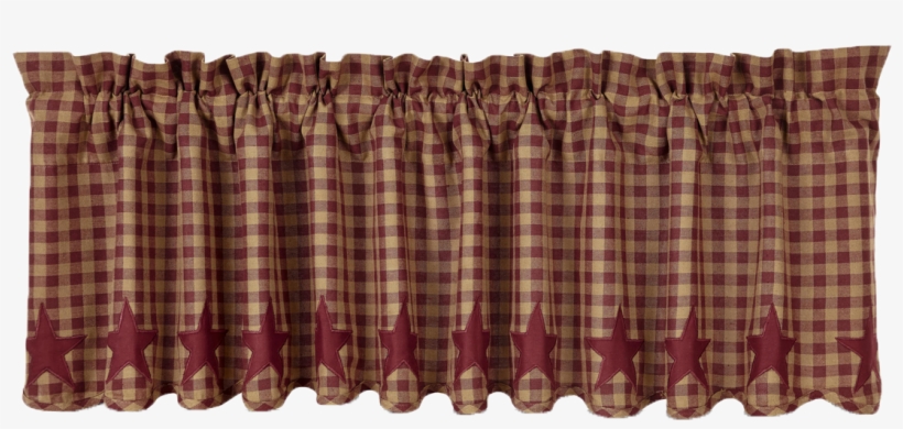 Burgundy Star Scalloped Valance - Window Valance, transparent png #9882696