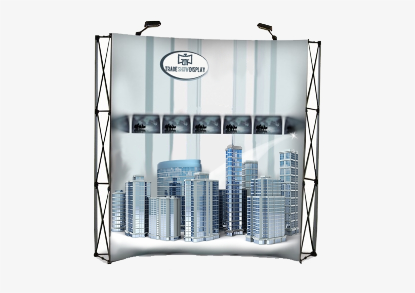 Trade Show Display 3 Panel Curved - 3 Panel Display Trade Show, transparent png #9882880