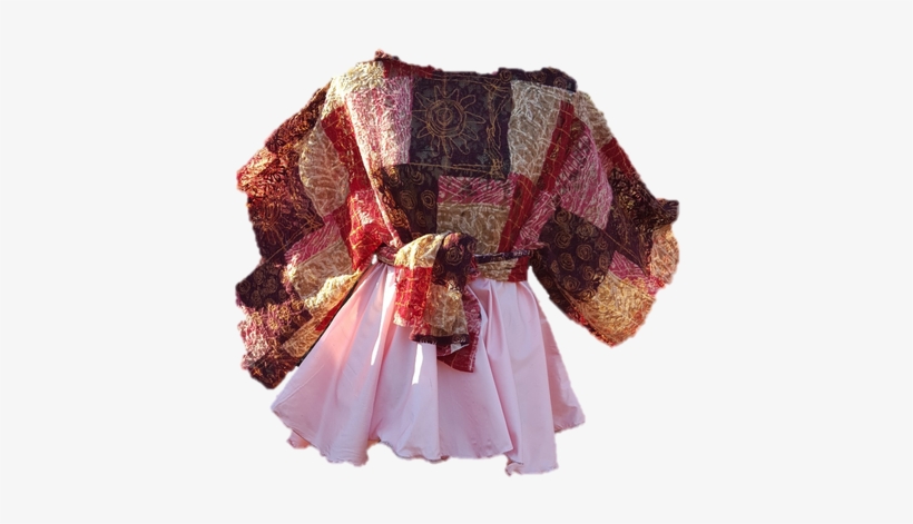 Devita Designs Handmade Women Hoodie Pink Silk Lace - Ruffle, transparent png #9883055